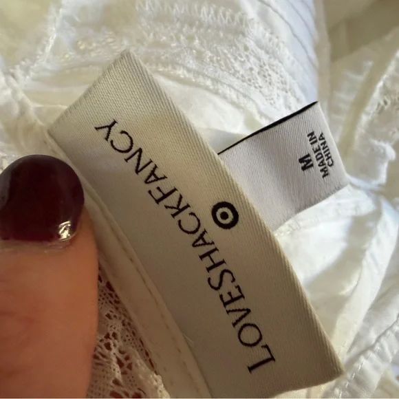 Elegant Loveshackfancy target prairie White Lace Dress